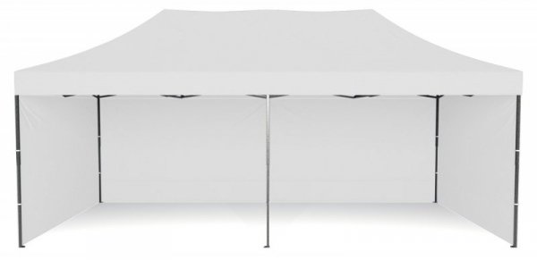 Pawilon handlowy ekspresowy - 3x6 m - biały