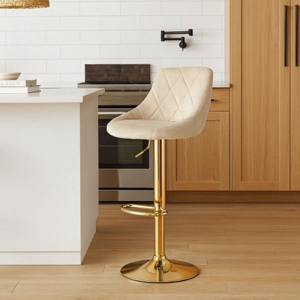 Hoker barowy Cydro Gold beżowe Velvet
