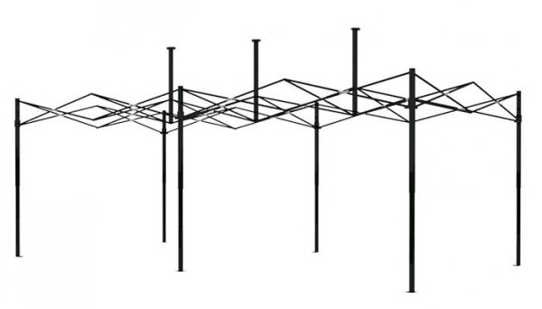 Pawilon handlowy ekspresowy - 3x6 m - zielony