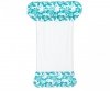 Bestway 43839 Fotel Leżak siatkowy do pływania Miętowe kwiaty 1.45m x 87cm