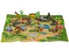 Zestaw Figurek Dinozaurów w kuferku + mata, Dinozaury 9 sztuk
