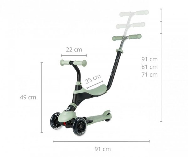 Qplay Hulajnoga Sema Pro 3w1 Green