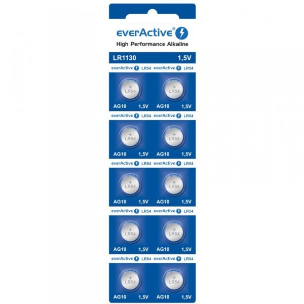 Bateria EVERACTIVE AG10/LR54/LR1130 1,5V guzikowa (10szt)