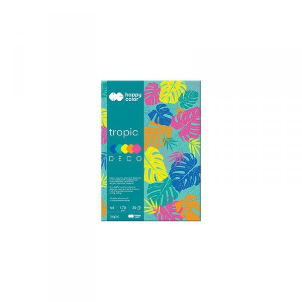Blok DECO TROPIC A4 20k 170g 5 kolorów HA 3817 2030 HAPPY COLOR