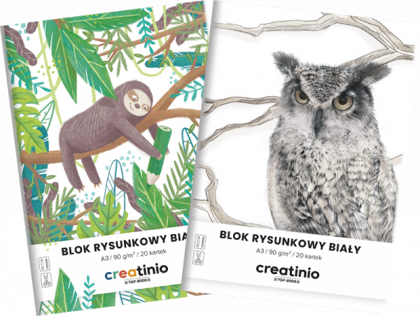 Blok rysunkowy A3 20k biały CREATINIO 400176664 TOP 2000