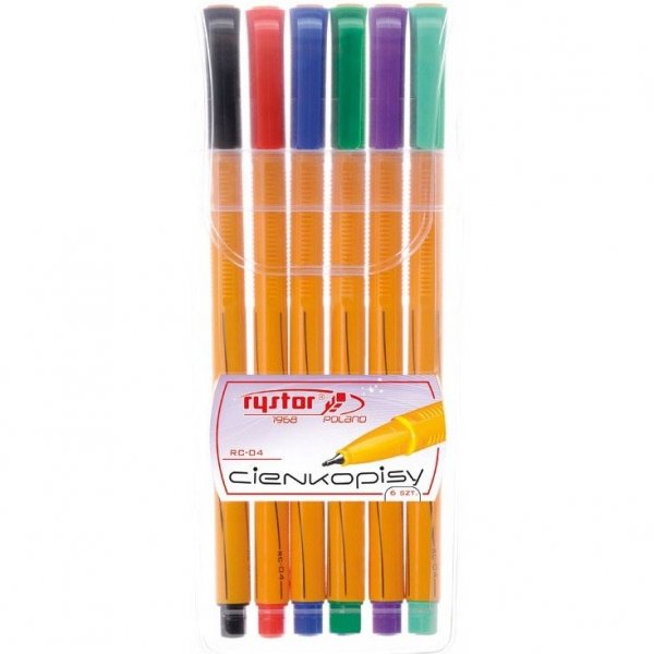 Cienkopis RYSTOR RC-04 etui 6szt. 403-621