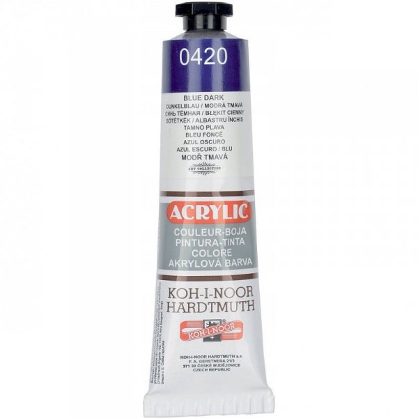 Farba akrylowa 162718 ciemno niebieska 0420 40ml. KOH-I-NOOR