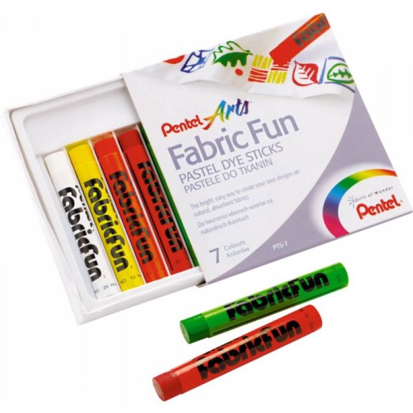 Kredki pastele do tkanin PENTEL 7kolorów PTS7