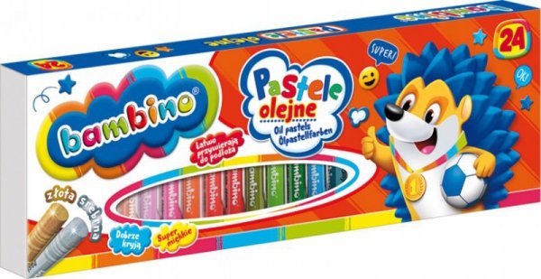 Pastele olejne Zestaw 24 kolory Kredki BAMBINO St.Majewski