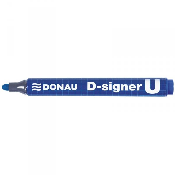 Marker permanentny D-SIGNER U niebieski okrągła koncówka 2-4mm 7371001-10PL DONAU
