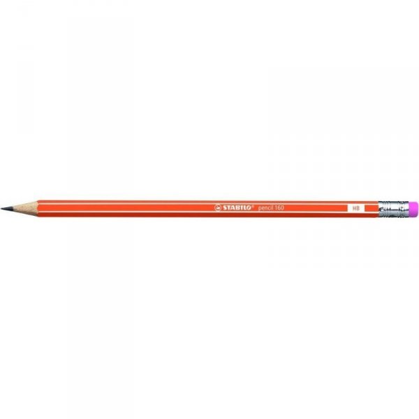 Ołówek STABILO 160 z gumką HB orange 2160/03-HB