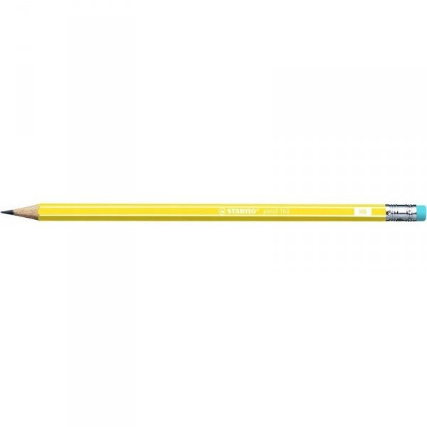 Ołówek STABILO 160 z gumką HB yellow 2160/05-HB