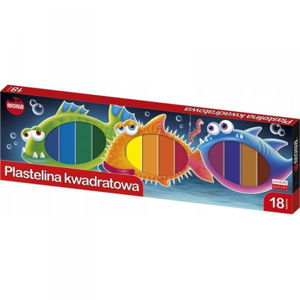 Plastelina kwadratowa dla dzieci Zestaw 18 kolorów MONA St.Majewski