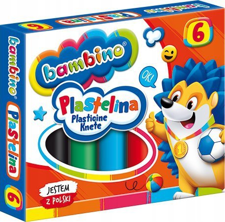 Plastelina dla dzieci Zestaw 6 kolorów BAMBINO St.Majewski
