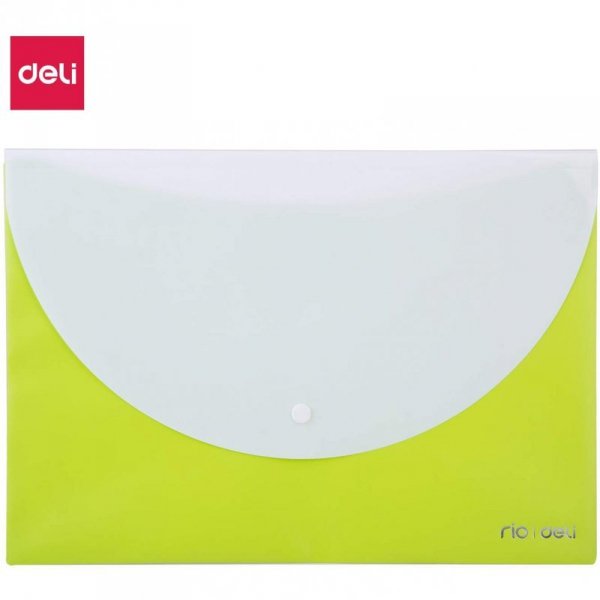 Teczka kopertowa na zatrzask A4 RIO zielona E38977 GREEN DELI