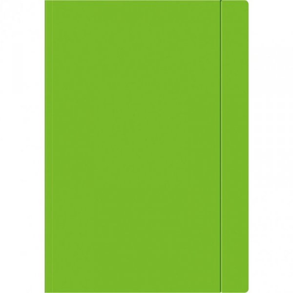 Teczka z gumką A4+ FLUO zielona INTERDRUK
