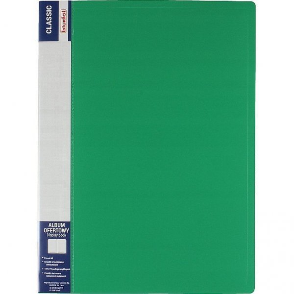 Album ofertowy na dokumenty 40 kieszeni CLASSIC zielony AOF-04-02 BIURFOL