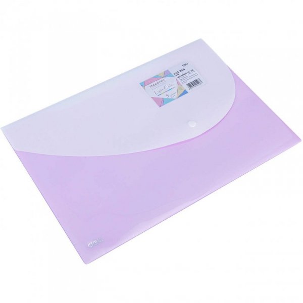 Teczka kopertowa na zatrzask MACARON fioletowa 5506 VIOLET DELI