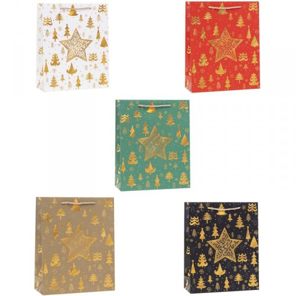 Torebka prezentowa A426x32x10cm BOŻE NARODZENIE TBN-24178-HS-A4 emboss ROZETTE