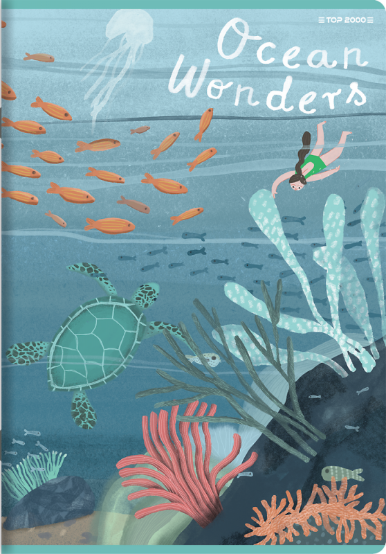 Zeszyt A5 32k kratka margines OCEAN WONDERS 400182343 TOP 2000