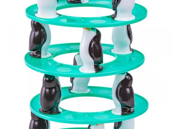 Gra zręcznościowa PINGWINKOWA WIEŻA &quot;Penguin Tower&quot; Ruchoma, krzywa wieża Budowanie Wieży