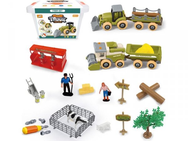 Farma Traktor Kombajn Do Skręcania Gospodarstwo Rolne Zestaw Majsterkowicza Rolnika Zwierzęta Wkrętarka