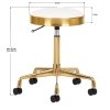 Taboret kosmetyczny H7 złoty biały