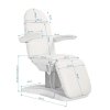 Elektryczny fotel kosmetyczny SILLON Eclipse 3 siln. biały