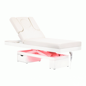 Spa leżanka kosmetyczna Azzurro 815B świecąca white podgrzewana