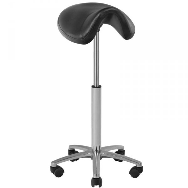 Taboret kosmetyczny-fryzjerski 001B czarny wysoki