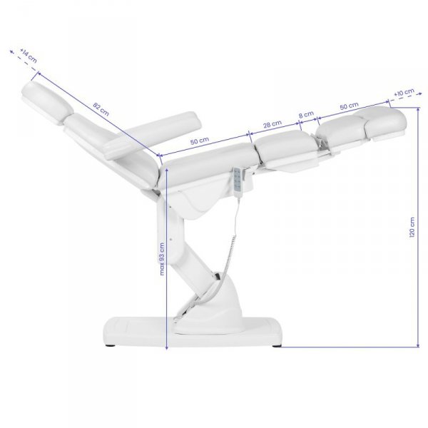 Fotel podologiczny elektryczny Kate 4 silniki biały