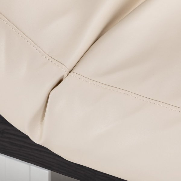 Leżanka SPA Sillon Comfort kremowa z czarną podstawą