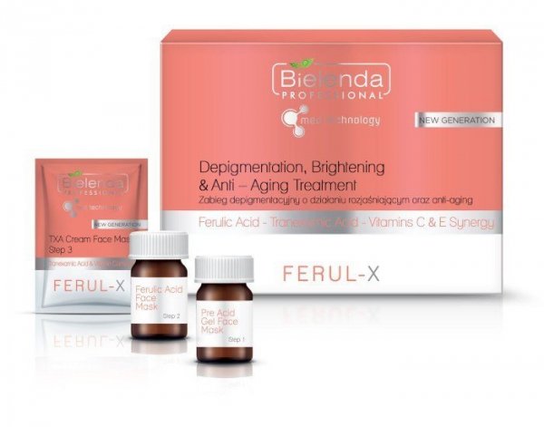 BIELENDA FERUL-X  Zabieg depigmentacyjny o działaniu rozjaśniającym i ANTI-AGING