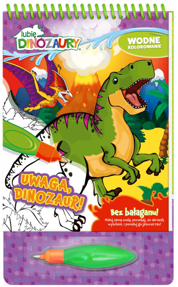 Lubię Dinozaury Wodne kolorowanie 4 Uwaga, dinozaur!