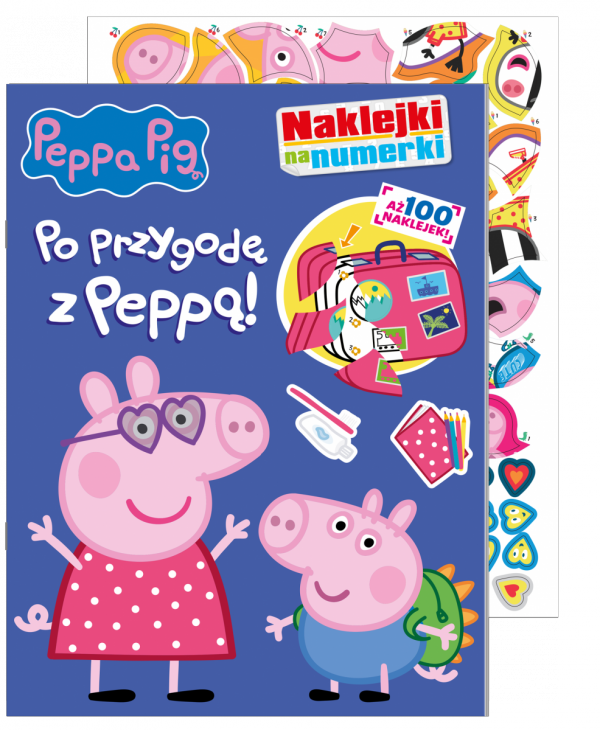 Świnka Peppa Naklejki na numerki 3 Po przygodę z Peppą!