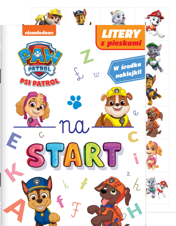 Psi Patrol Na start 5 Litery z pieskami