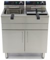 Frytownica Elektryczna 2 x 16L z Kranem i Szafka Profesjonalna MAXIMA 09365156 8719632126577