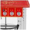 Retro maszyna do popcornu z wózkiem- czerwona - 1600 W - 5 kg/h Royal Catering 10012713 RCPW-16E.1-2F