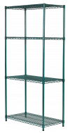 Regał antybakteryjny noMICRO siatkowy 4-półkowy 46x122x182 cm ULTRA POWER