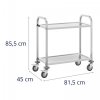 Wózek kelnerski - 2 półki - 70 x 40 cm - 64 kg ROYAL CATERING 10012728 RCSW-105