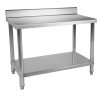 Stół roboczy - 120 x 60 cm - stal nierdzewna - rant ROYAL CATERING 10010490 RCAT-120/60-S