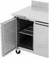 Stół chłodniczy na kółkach - 260 l - 2 komory - 136 x 70 cm - klasa B - rant - stal nierdzewna - Royal Catering 10013276  RCRT-2D280RE  4062859257284