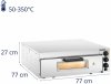 Piec do pizzy - jednokomorowy - pizza 60 cm ROYAL CATERING 10011584 RCPO-2000-60-1