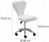 Krzesło kosmetyczne 49-63cm PHYSA 10040656 PULLY WHITE