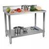 Stół roboczy ze stali nierdzewnej - rant - 120 x 70 cm  ROYAL CATERING 10011089 RCAT-120/70-N