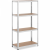 Regał magazynowy - 80 x 40 x 160 cm - 4 x 80 kg - szary MSW 10061978 MSW-STSH-25