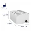 Bemar - 640 W - 6 x GN GN 1/6 ROYAL CATERING 10012829 RCBM_GN1/6_1