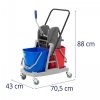 Wózek do sprzątania z wyżymaczką - 2 wiadra - 2 x 17 l ULSONIX 10050405 UNICLEAN TWO34