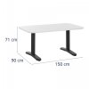 Stół konferencyjny biały nowoczesny - 150 x 90 cm FROMM STARCK 10260316 STAR_DESK_32
