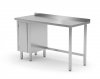 Stół przyścienny szafka z drzwiami na zawiasach - szafka po lewej stronie 1700 x 700 x 850 mm POLGAST 124177-L 124177-L
